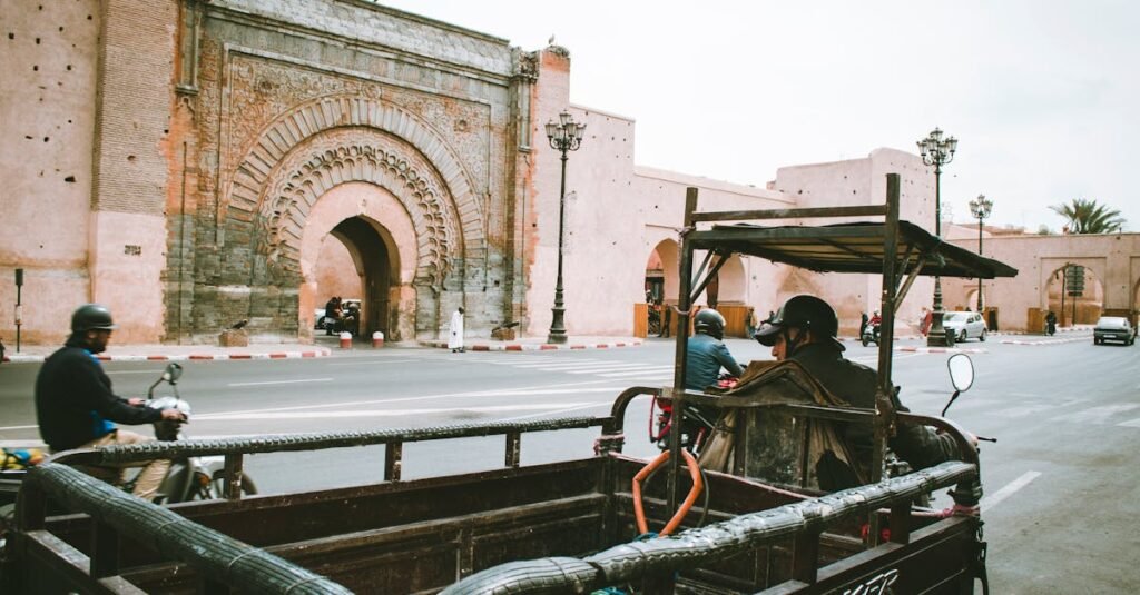 Person Riding Auto Rickshaw