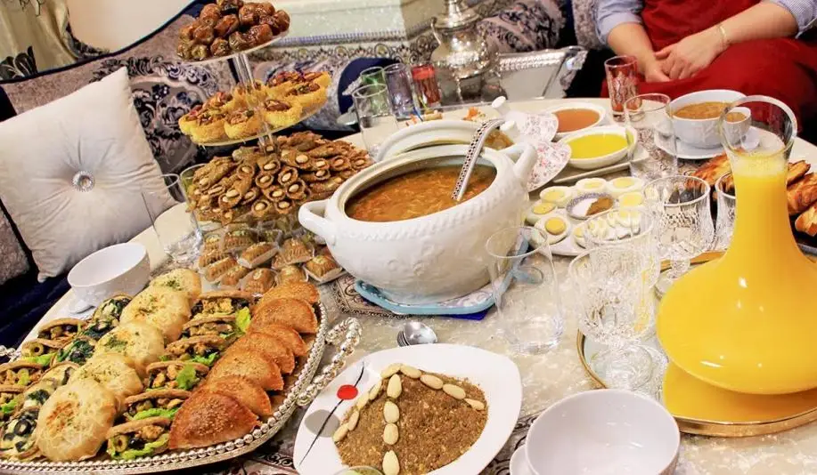 Ramadan breaking fast in Morocco