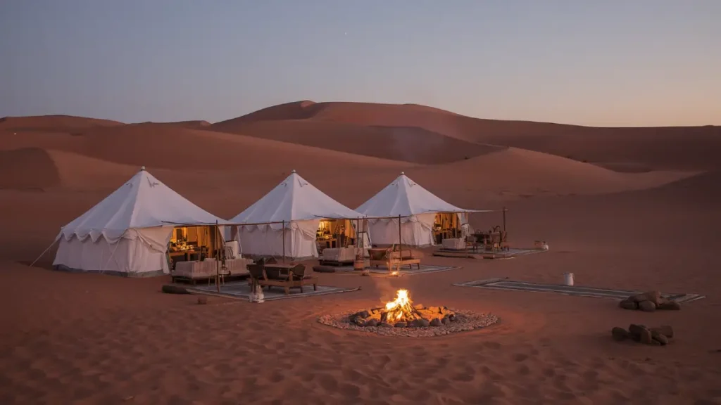 Wild Sahara Desert private tour with a luxury camp in Erg Chigaga dunes