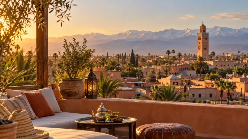 Marrakech and Atlas Mountains near the end of a 10 days Morocco itinerary