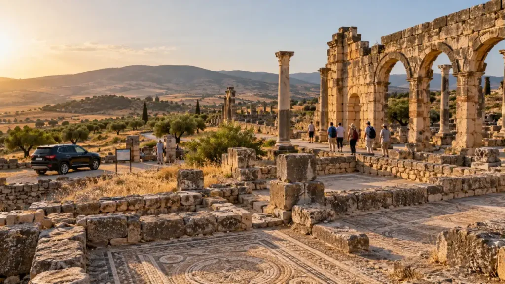 Volubilis Roman ruins on a private 2 Day Casablanca to Fes Tour