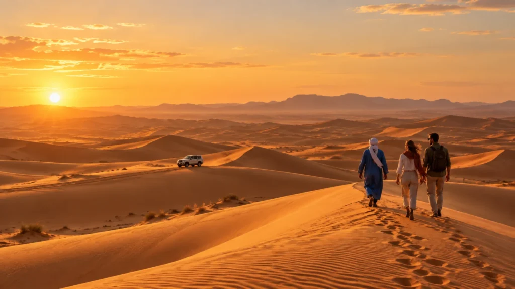 Private Morocco tour in the Sahara Desert with local guide and 4x4 at sunset