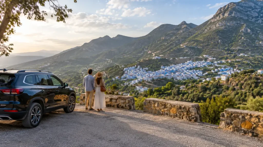 Rif Mountains viewpoint near Chefchaouen on a private Blue City tour